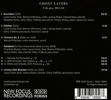 TAK ENSEMBLE GHOST LAYERS: TAK PLAYS MILLER NEW CD