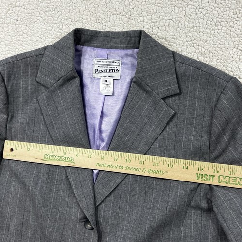 Pendleton 2-Teiler Anzug Blazer Sakko Damen 14 Büro Arbeit Interview Wolle - Bild 8 von 19