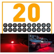 20x Pickup Side Smoked Marker 34led Light Truck Bullet Trailer Amber Red Light