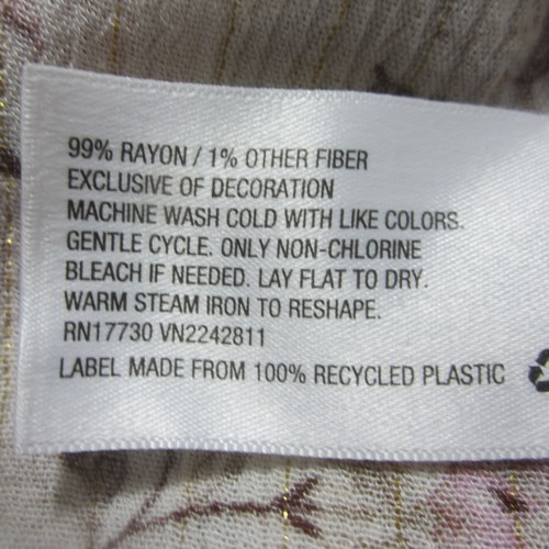 Knox Rose Damen XL Elfenbein Mauve Lila Gold Metallic Tunika Rüschen Glockenärmel - Bild 9 von 11
