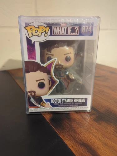Funko Pop! Marvel What If...? "Doctor Strange Supreme" #874 con protector contra pop