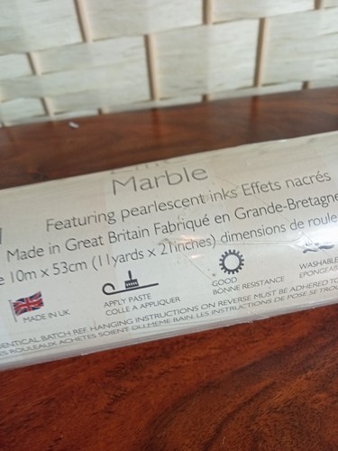 Laura Ashley Lille Marble. Silver Pearlescent Inks Effect Batch W092119-A/1 - Picture 9 of 9