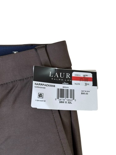 Lauren Ralph Lauren klassische Passform Norton Active Anzughose braun Herrengröße 38 x 32 - Bild 3 von 12