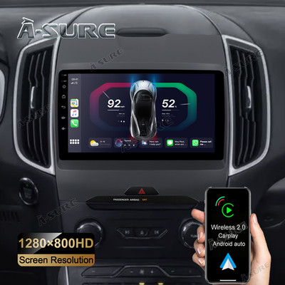Android 14 Autoradio GPS Navi BT Radio Für Ford Edge 2016-2020 S-Max MK2 2015-22