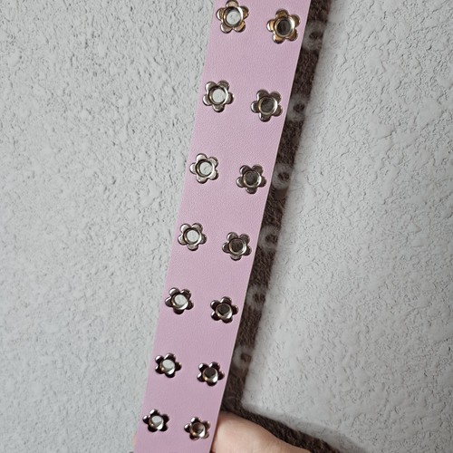 Target Wild Fable Belt Womens Double Daisy Flower Grommet 42 Inch Silver Buckle - Picture 3 of 8