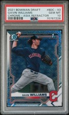 2021 Bowman Draft Chrome Gavin Williams #BDC-93 ASIA REFRACTOR - PSA 10