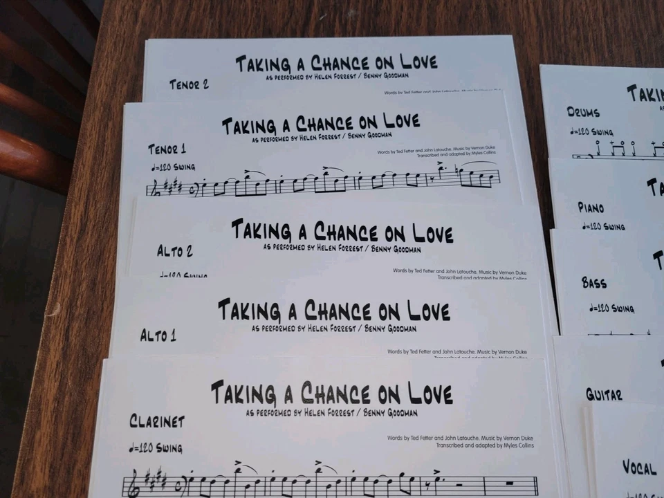 "Taking A Chance On Love" Benny Goodman Myles Collins Transcription/Record Lift - Image 4 of 4