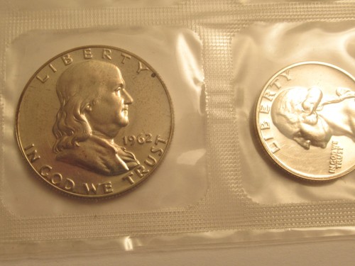 1962 US Mint Silber Proof Set, 5 Münzen, US Mint Verpackung #2 - Bild 3 von 4