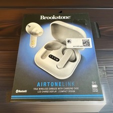 Brookstone AIRTONELINK TRUE WIRELESS EARBUDS Bluetooth SUPERIOR SOUND-Open Box