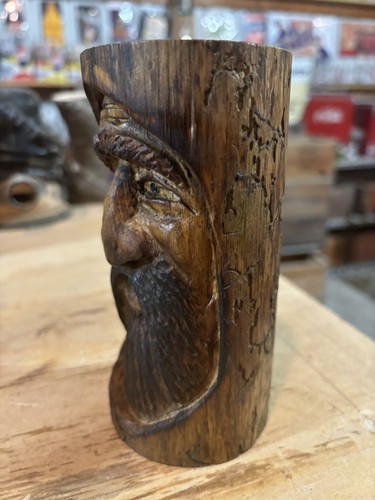 Wood Spirit Carving Hobbit Gnome Folk Art - Picture 3 of 8