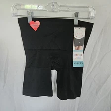 Assets Spanx Women's Shaping High Waist Shorts Mid-thigh Shaper XL- Very Black