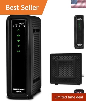 Modem Router Combo for Gaming & Streaming - AC1600 Wi-Fi Coverage to 1400 sq ft