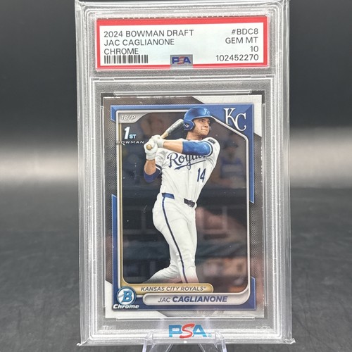 2024 BOWMAN DRAFT CHROME #BDC8 JAC CAGLIANONE PSA 10 🔥Future MLB Allstar !🔥