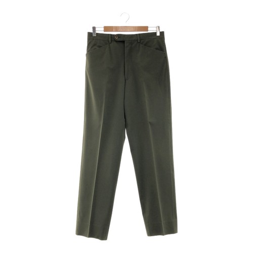 Hermes Straight Slacks Bottoms Pants Khaki Used NE51-0