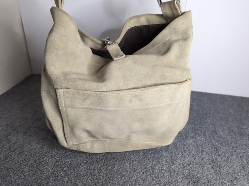 Borsa a mano Tylie of Malibu pelle scamosciata marrone hobo cristallo manico largo media - Foto 4 di 17