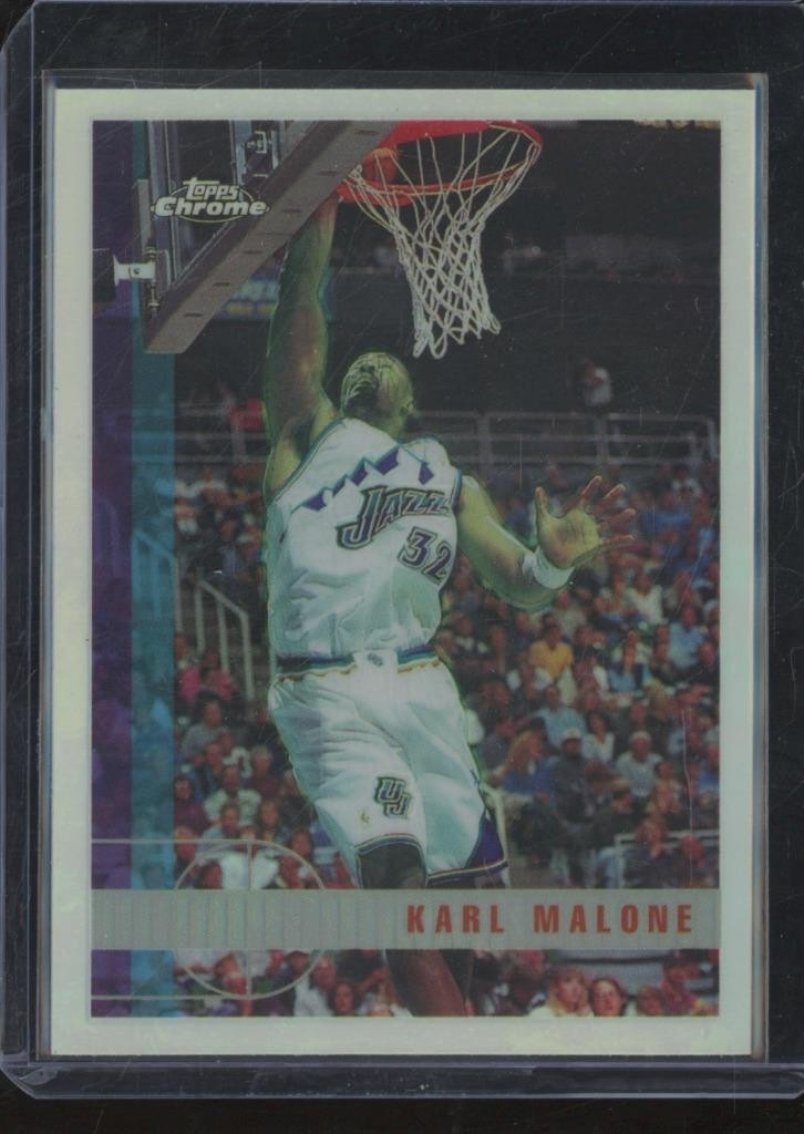 1997-98 Topps Chrome KARL MALONE #166 Refractor Parallel Utah Jazz JA504