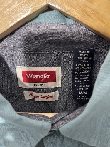 Wrangler Men’s Shirt Short Sleeve Size Medium #174 - Bild 5 von 7