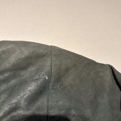 Sardar Lederjacke Damen 12 grün Knopfleiste Bomber weich gefüttert Biker Vintage - Bild 10 von 22