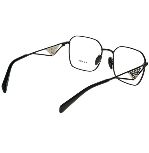 PRADA TAMPO PRA51V Black Triangle Logo Metal Eyeglasses Optical Frame A51 55 mm - Picture 5 of 10