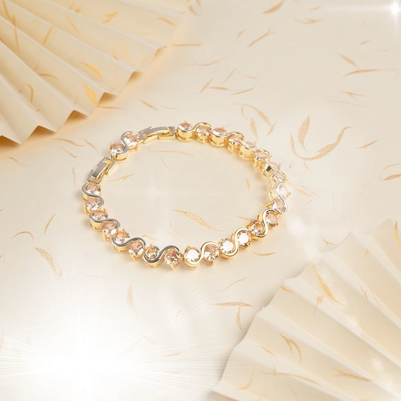 Pulsera de cadena de diamantes de imitación para mujer accesorio de muñeca regalo de moda para ella Foto 2 de 4