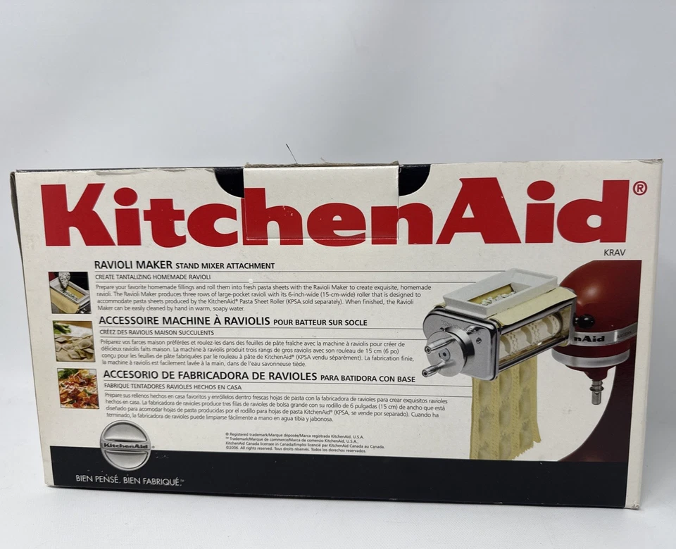 KitchenAid Ravioli Maker Stand Mixer Attachment KRAV Made In Italy - Image 4 of 4