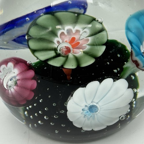 Pisapapeles de vidrio artístico multicolor flor trompeta bullicante soplado a mano - Imagen 6 de 12