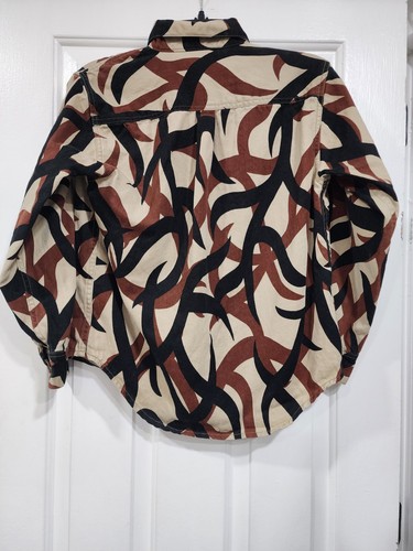 VNTG ASAT Camouflage YOUTH L. Pocket Long Sleeve Button Up Shirt Hunting Tribal - Picture 5 of 5