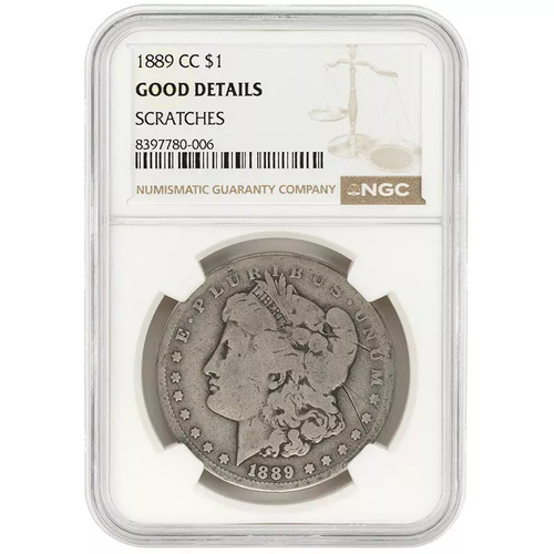 1889 CC Morgan Dollar - NGC gute Details zerkratzt