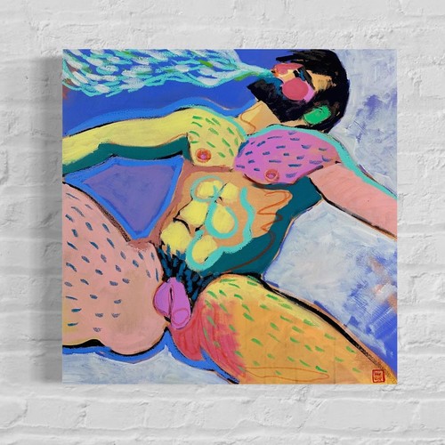 Ölgemälde. Zeitgenössische Kunst. herren. männerbild. kunst figurativ. Abstraktes Männchen
