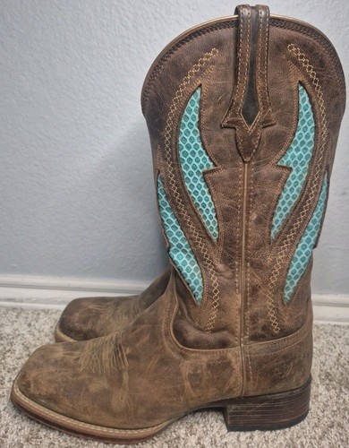 Ariat Venttek Ultra Stivali Turchese Marrone 12 Pollici Western 10023146 Donna - Taglia 8B - Foto 5 di 8