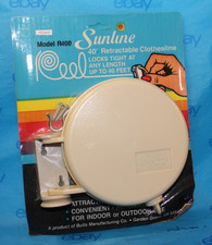 NOS Vintage Sunline Model R400 40' Ft Retractable Clothesline Reel Camp Home