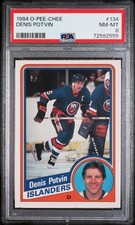 1984-85 O-PEE-CHEE DENIS POTVIN #134 NEW YORK ISLANDERS PSA 8 NM-MT #72592555