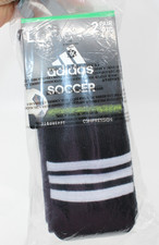 Adidas NWT Men's Socks Soccer Black/White Strips Arch  Ankle Compression Unisex