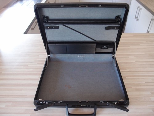 Samsonite Vintage Hard Shell Charcoal / Black Briefcase - Picture 5 of 9