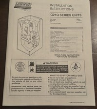 Vintage Lennox Furnace Company Lennox Pulse G21Q Heating System Owners Manual