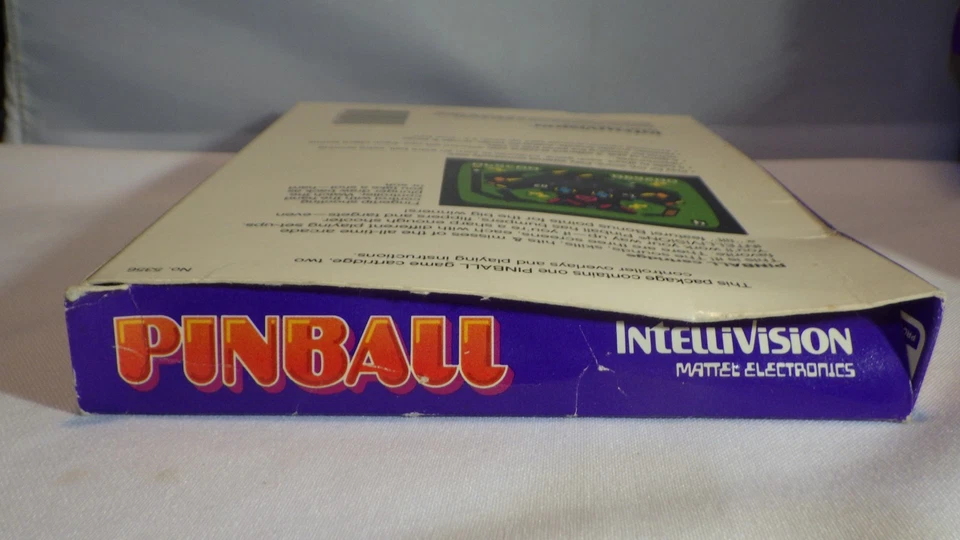 PINBALL 1982 Video Game Cartridge for Intellivsion System w Box Overlay & Manual - Image 4 of 4