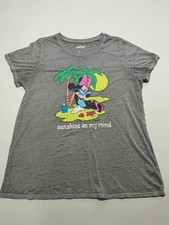 Mickey  Friends Minnie Mouse Graphic Shirt  Size 14/16  Girls  Gray