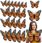 20 Pcs Large Monarch Butterfly Decorations 11.8 Inch 3D Orange Artificial Monarc