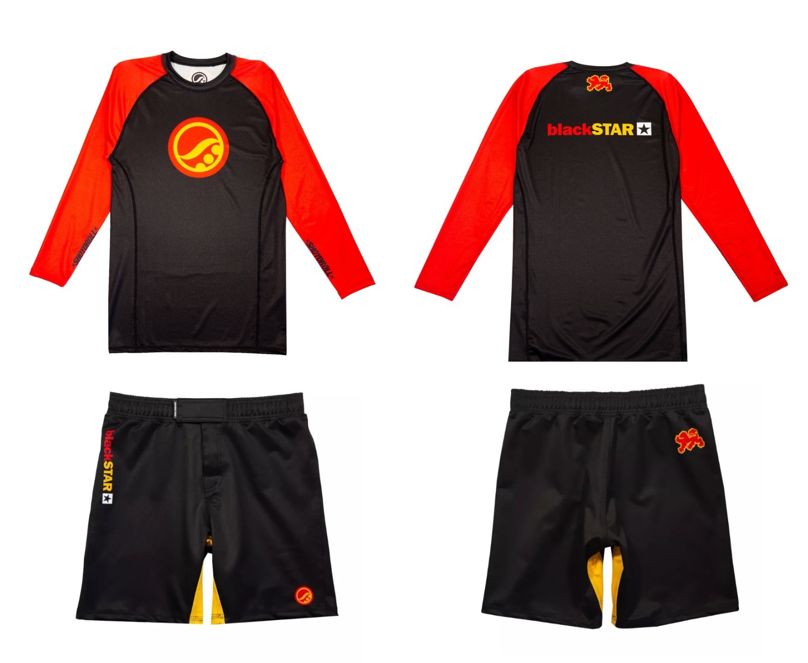 BlackSTAR Retro Batch 146 Shoyoroll Rash Guard LS & Short Bjj No Gi Tradition