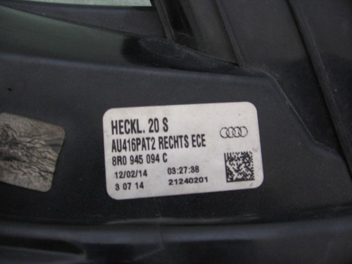 8R0 945 094C Audi Q5 8R Rückleuchte Rechts Original. Kein Schaden - Bild 11 von 14