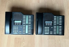 Lot of 2 Nortel Norstar Meridian M7324  Phone NT8B40 (Black ) with Lit Pack