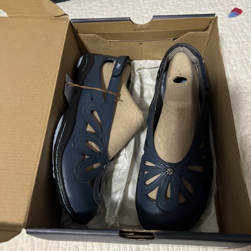 JBU Damenschuhe Größe 9,5 Sandalen Juniper veganes Leder blau Fersenriemen neu - Bild 11 von 11
