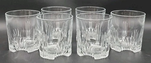 Set 6 VTG Bormioli Rocco Selecta CRYSTAL Old Fashioned-Whiskey Glasses ITALY
