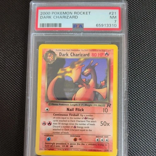 2000 Dark Charizard 21/82 Unlimited Team Rocket Pokémon CGC 7.5
