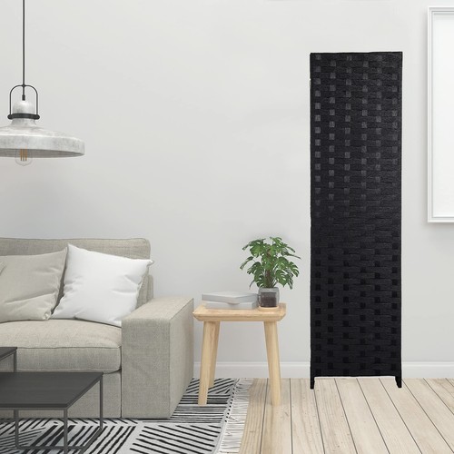 Folding Room Screen Divider Hand-Woven Design Room Divider 6ft High Fiber Fre... - Picture 4 of 7