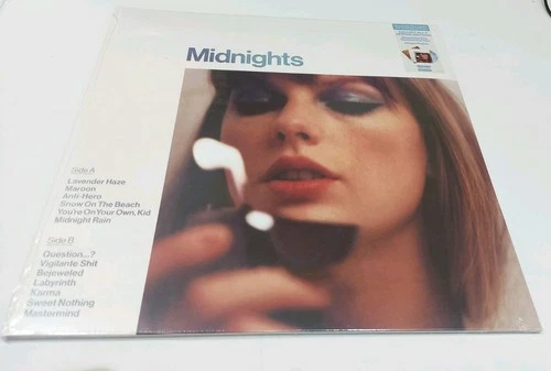 Taylor Swift Midnights Blue Moonstone Vinyl Record UK Limited SIGNED AUTOGRAPH