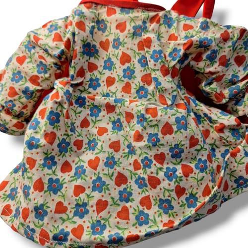 Vintage Raggedy Ann hausgemachte Stoffpuppe 15 Zoll braune Haare Handarbeit Kleidung Unikat - Bild 7 von 10