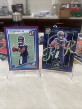 Jalen Milroe 2025 Donruss Rated Rookies Retro Foil And Purple Press Proof! 