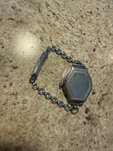 Estate Sale Find Women’s Elgin Wrist Swiss Watch Silver In Color Not Tested TLC - Picture 12 of 13