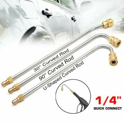 #ad #ad 35cm 1 4quot; Quick Connect Pressure Washer Gutter Cleaner Lance Wand Elbow Rod Kit $11.03